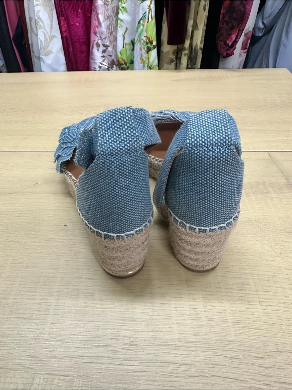 Franco Sarto Blue Espadrilles Size 6 EUC